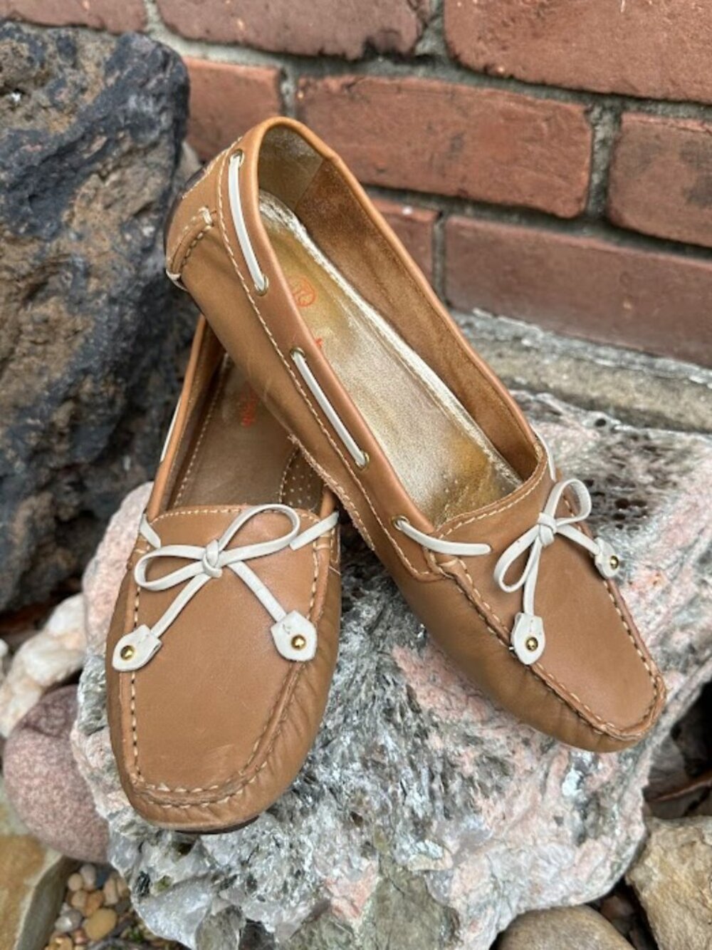Marc Joseph Cypress Hill Tan Leather Loafers Size 9